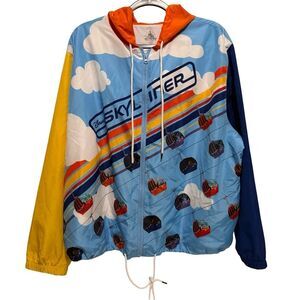 Disney Parks Colorful Comfort Skyliner Windbreaker Jacket Size 2X